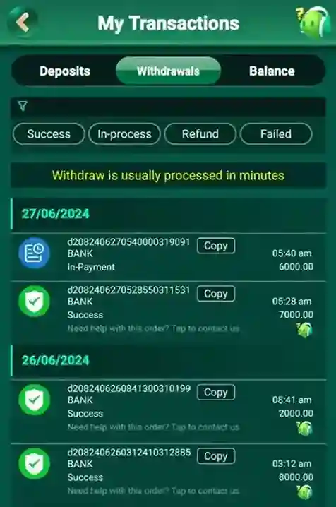 Yes Spin Instant Paytm Withdrawal Screenshot